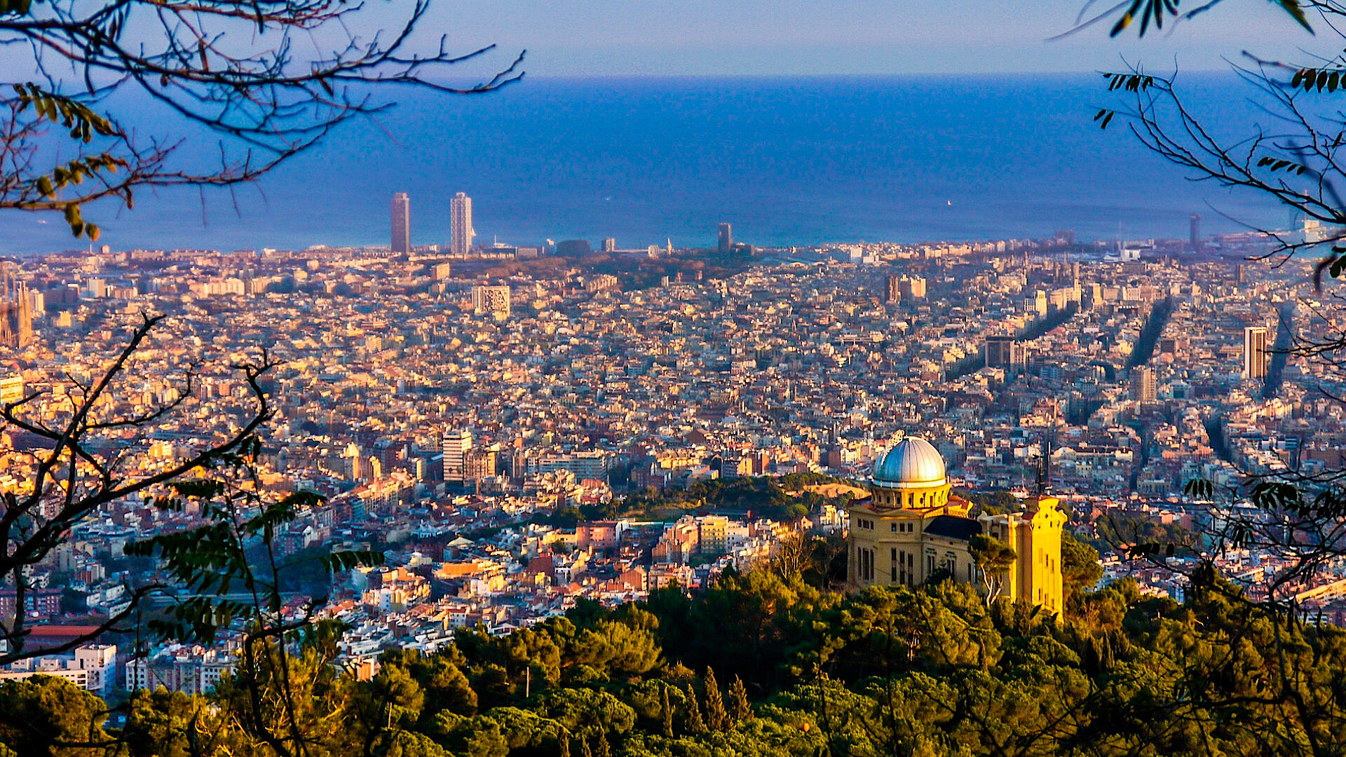 Panorama udsigt over Barcelona
