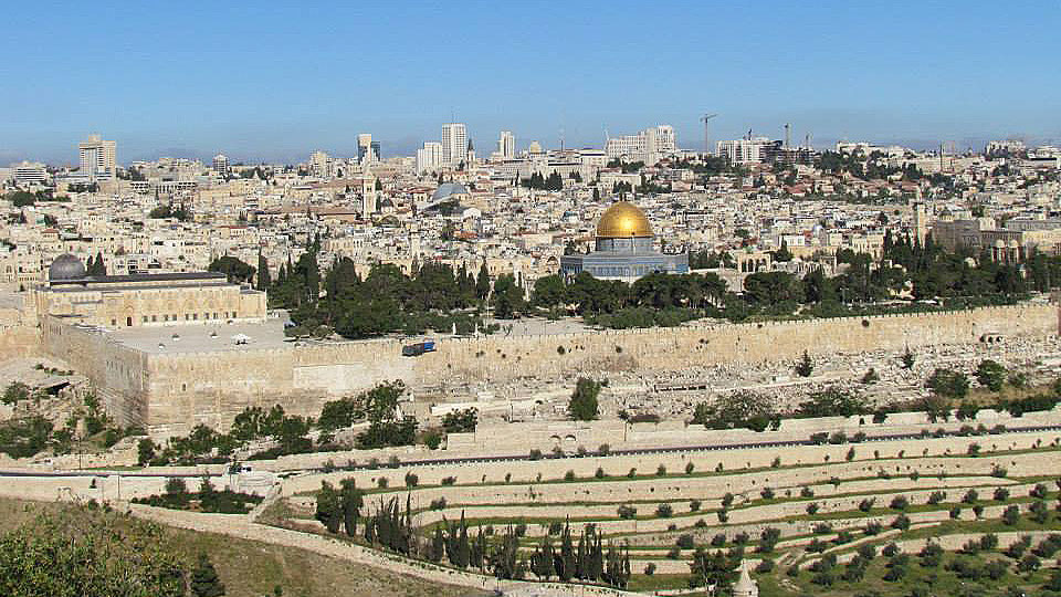 Udsigt over Jerusalem set fra Oliebjerget - foto: Inga Helver